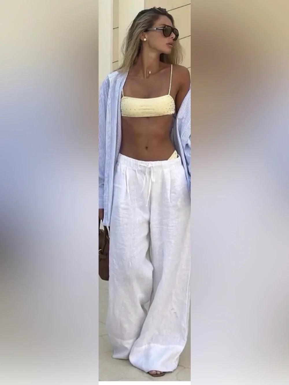 TREND NEW ZARA 100% LINEN blogger fav LINEN PANTS size XXL 🚨NO DISCOUNT